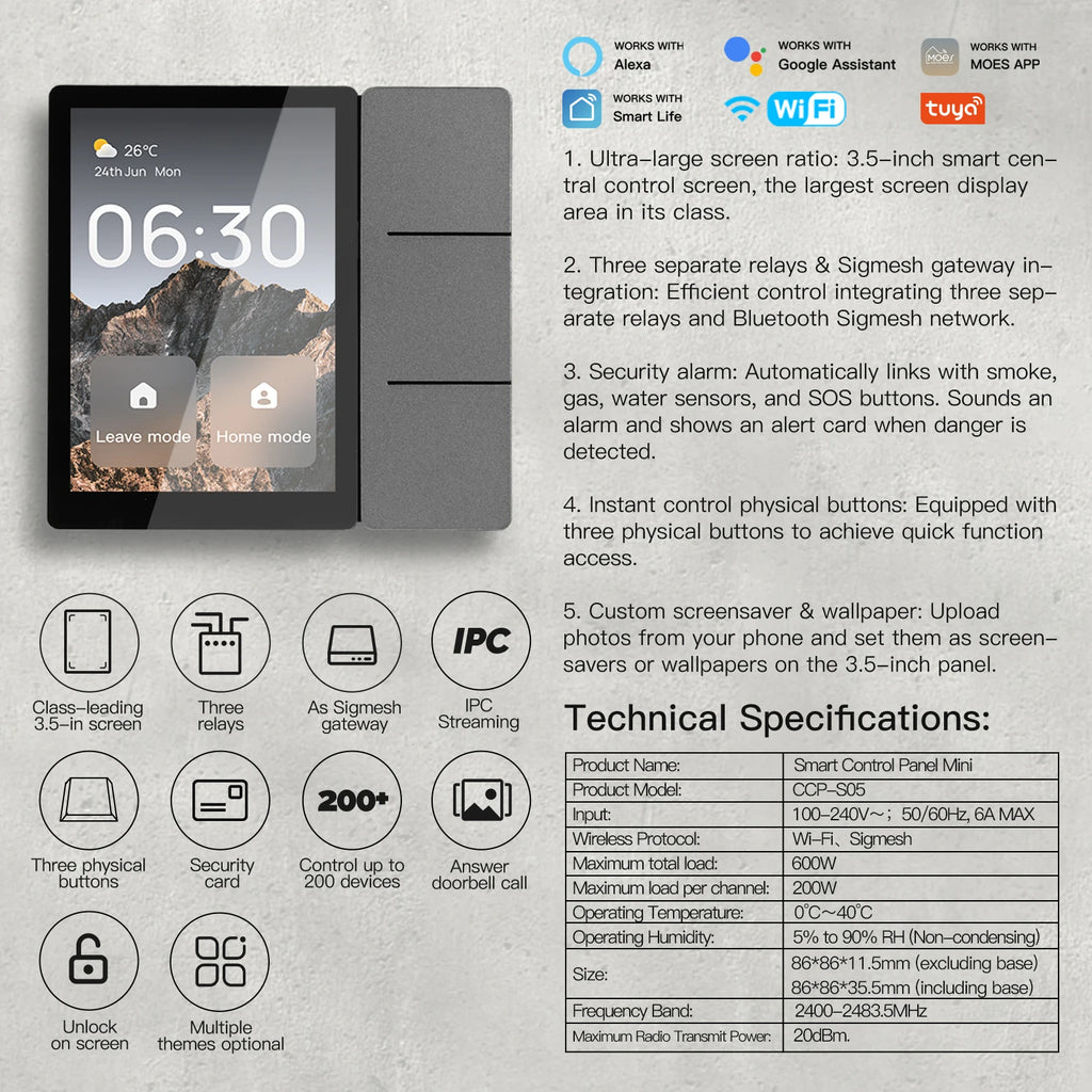 Okefenokee Central Grid Commander (3.5" Smart Touch Hub)